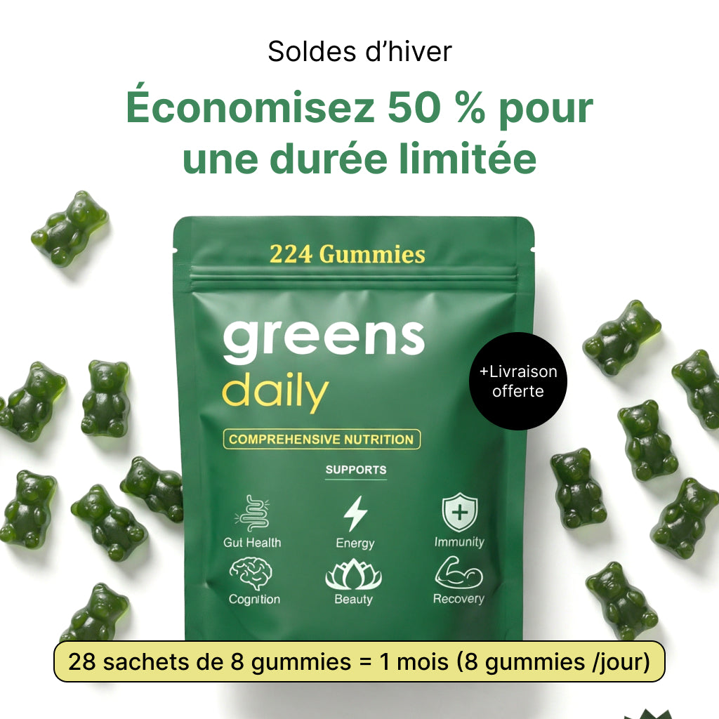 Gummies GreenFlora™ bien-être quotidien aux super-aliments